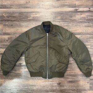 Uniqlo Men's Khaki Bomber Jacket